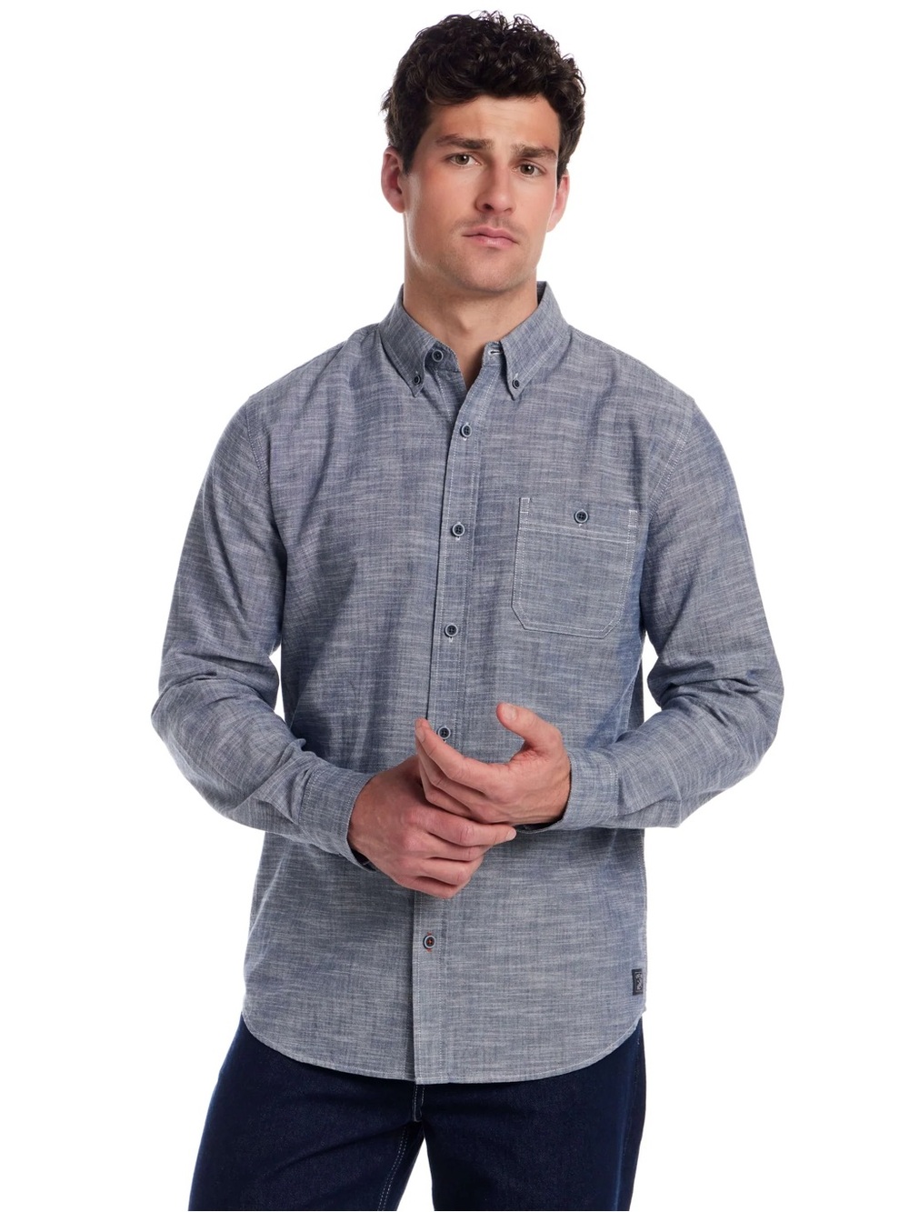 Weatherproof Vintage Men's Long-Sleeve Button-Down Shirt